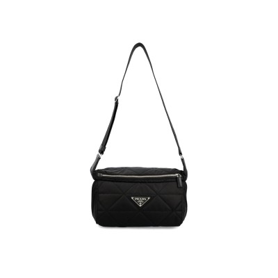 PRADA TRIANGLE LOGO PLAQUE PUFFER CROSSBODY BAG 2VH994 (27*15.5*14cm) 
